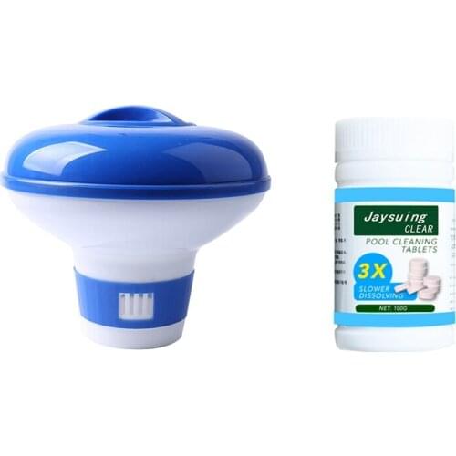 100G Pool Cleaning Effervescent Chlorine Tablet Cage Swimming Pool Clarifier Chemical Floater Dispenser Home Clea CNIM Hot