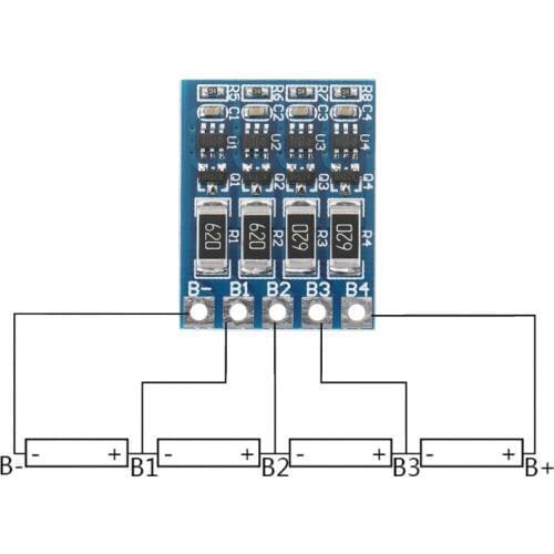 4S 4.2V Li-ion Balancer Board Balancing Full Charge Battery Balance Board