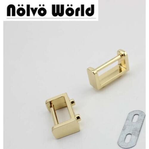 50pcs 23*16mm golden color handmade bags useful handle strap bridge hanger,bags purse belt rectangular connector sewing material