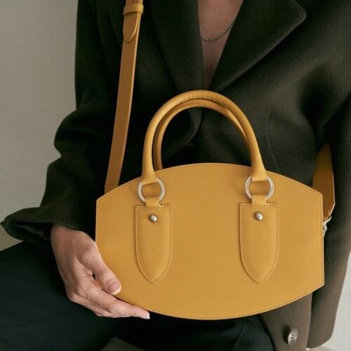 Irregular Pu Leather Womens Shoulder Bags Designer Solid Color Top Handle Female Large Capacity Totes Handbag Bolsas Purse 2021