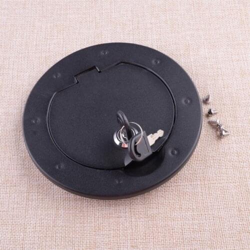 Car Aluminum Alloy Locking Fuel Filler Door Gas Tank Cap Cover Fit For Jeep Wrangler JK 2/4 Door 2007-2013 2014 2015 2016 2017