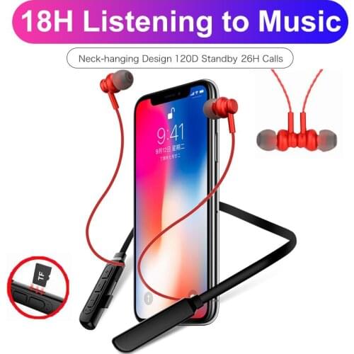 Magic Music sport bluetooth headphones neckband wireless earphones with TF card slot MP3 with MIC for phone tablet pc