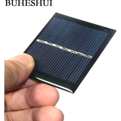 BUHESHUI 0.45W 3.5V Solar Cell Polycrystalline Solar Panel Module DIY Solar Toy Panel Education Stduy 65*50*3MM Epoxy 2pcs/lot