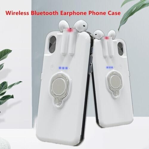 Bluetooth 5.0 Earphone Charging Cases For iPhone 11 Pro MAX 7 8 6 6S Plus Wireless Earphone Phone Case For iPhone X XS MAX XR