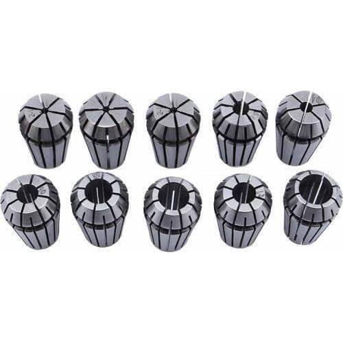GTBL 10Pcs/Set Ultra Precision ER16 1-10MM Spring Collet Set For CNC Milling Lathe Tool Engraving Machine