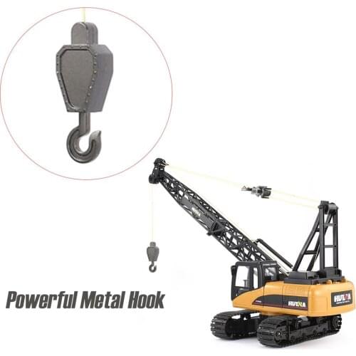 HUINA 1572 15ch RC Alloy Crane 1/14 2.4GHz Engineering Movable Latticed Boom Hook Mechanical Truck Toy Car With Sound Light