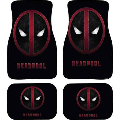 Print Carpet Car Floor Mats for Auto Van Truck SUV-4 Pieces Front & Rear Full Set with Rubber Backing Universal Fit