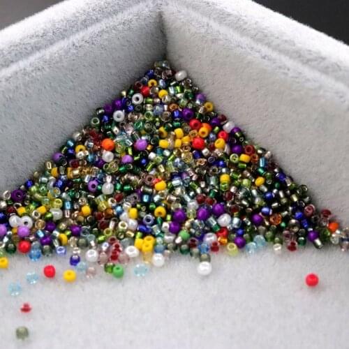 1.5/3mm Mixed Color Round Spacer Seed Glass Beads For Jewelry Finding Handmade Bracelet Necklace Cross Stitch Diy Accessories