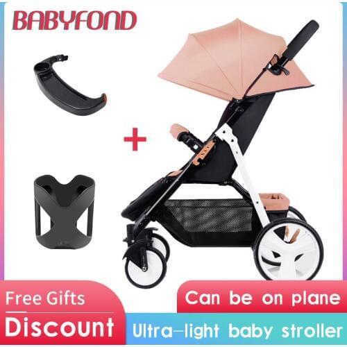 Light portable baby stroller baby winter and summer hand can take a folding stroller can be on plane umbrella