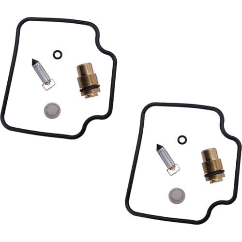 2 Sets Motorcycle Carburetor Repair Kit Float Gasket Valve Needle Seat Replacement fit for Suzuki GSX-R1100 GU74CD 1986-1988