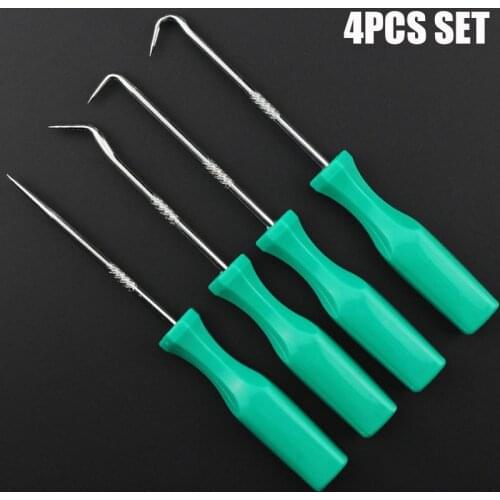 4Pcs Hook Oil Seal Fuel Seal O-Ring Removal Tool Set 140mm Precision Car Vehicle Oil Seal Screwdrivers Set Gasket Puller Remover