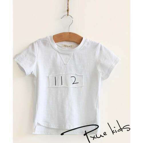 2016 New Children Clothes Short Sleeve Tops Tees T-shirt Boys girls Summer Wear Comfortable Cotton Quality fashion Patch Design