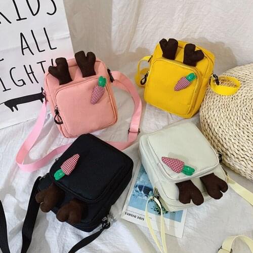2020 New Cartoom Lovely Deer Crossbody bag for Women Purse Shoulder Bag Girl Handbag for Children Female Massage Bags Package