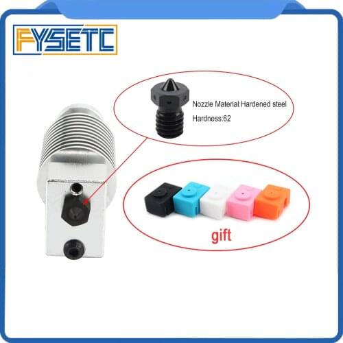 Upgrade HeatSink Extruder Radiator + E3D Hotend Block + Hardened Steel V6 Nozzle For 1.75mm Filament PT100 Prusa I3 MK3