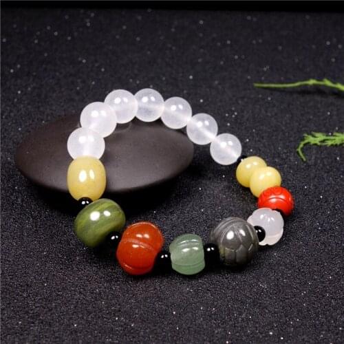Wholesale Natural Beaded Bracelet Pure New Design Hand Woven Bracelet Gold Silk Jade Colorful Fashion Womens Bracelet