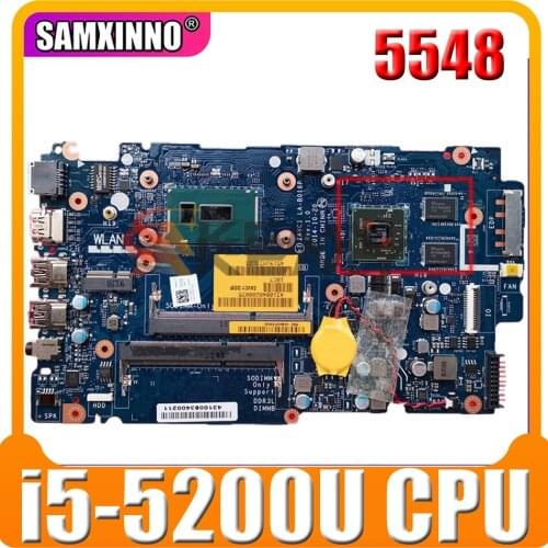 Original Laptop motherboard For DELL Inspiron 5548 i5-5200U Mainboard LA-B016P SR23Y 216-0858020 DDR3