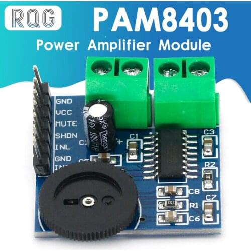 PAM8403 Class D power Amplifier Board module 5V 3W * 2 Audio Stereo AMP Volume Control Sound Board amplifier for speakers