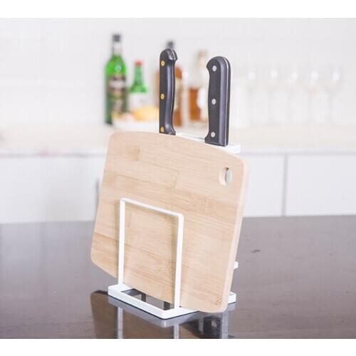 New Chopping Board Shelf Kitchen Utensil Holder Knife and Cutting Board Holder Butcher Peeler Scissor Rack Messer Block Pot Rack