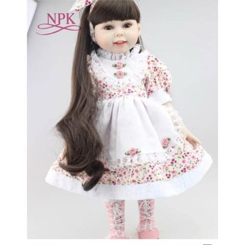 NPK Most popular 18inches full silicone fashion play doll education toy for girls birthday Gift
