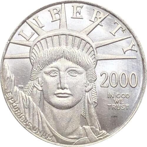 United States 2000 W In God We Trust Liberty US Coin $25 Quarter Ounce 1/4 OZ Bullion Silver Plated Copy Commemorative Coins