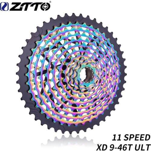 ZTTO ultralight 11 speed 9-46T CNC Rainbow Cassette MTB XD Cassette Steel Durable ultimate11s Sprocket 9-46 k7 9 to 46