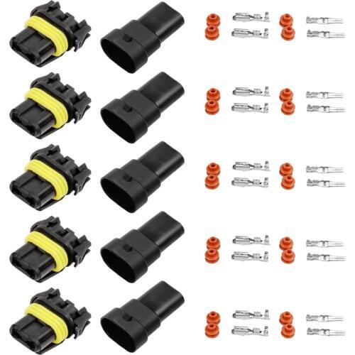 YUNPICAR 9006 9005 HB4 HB3 Waterproof Connector Male and Female Adapter Wire Connectors for Headlights Fog Lights