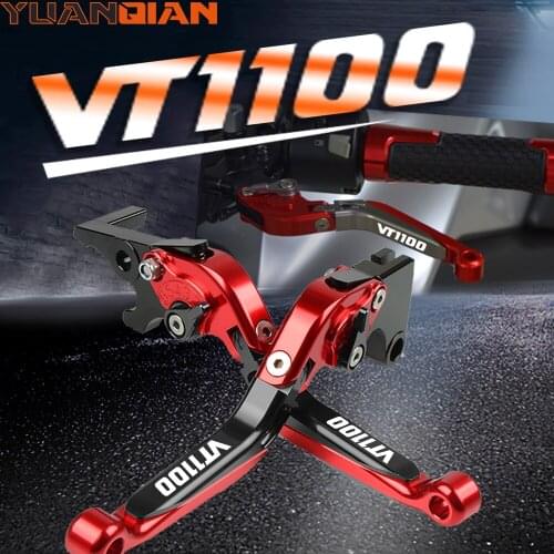 VT 1100 Lever Motorcycle Extendable Folding Adjustable CNC Brake Clutch Levers For HONDA VT1100c3 AERO 1998-2002 2001 2000 1999