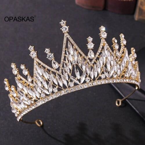 Jeweled Crowns Beautiful Headpiece Wedding Crown Wedding Tiaras Hair Accessories for Prom Birthday Costume Party VL