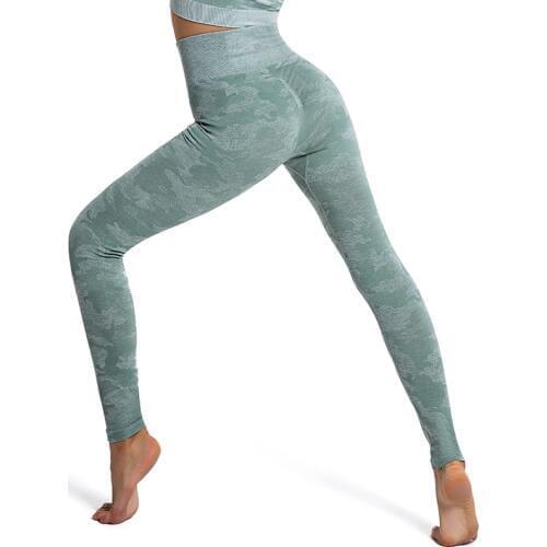 Zhangyunuo Women Camo Seamless Sport Leggings High Waist Push Up Gym Leggings Sport Fitness Compression Energy Sport Pants Women