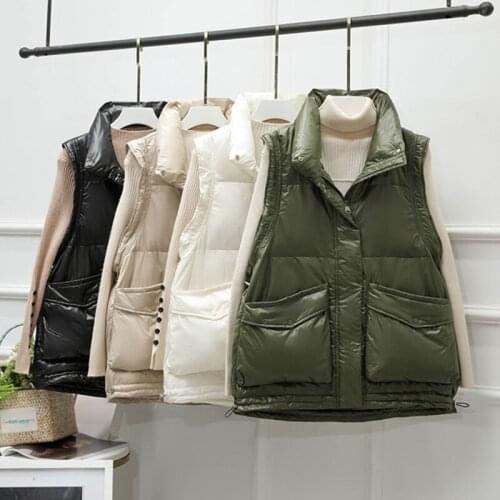 90% White Duck Down Vest Women Ultra Light Oversize Waistcoat 2021 Winter Autumn Sleeveless Gilet Jacket Female Loose Parkas