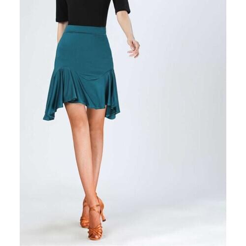 New Adult Latin Dress Sexy Skirt Rumba Dance Practice Stage Performance Costumes Womens Black High Waist Fashion Casual Skirts