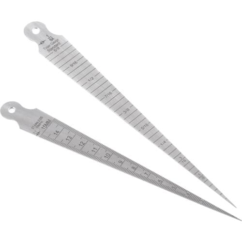 1pc 1-15mm Stainless Steel Taper Gauge Feeler Gap Hole Measuring Tool Double Side Wedge Feeler Hole Gap Taper Aperture Scale