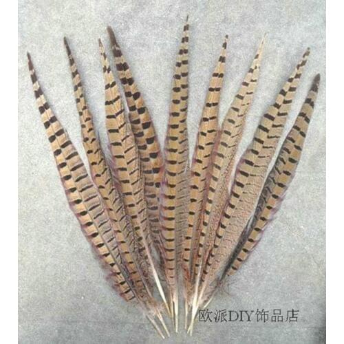 100pcs 30-35cm dyed Natural color real pheasant tail plumage feather bulk sale for home party wedding table decoration