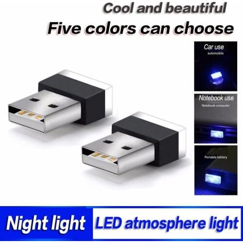 2PCS/5PCS Atmosphere Light USB LED Foot Lamp Car Interior Lighting