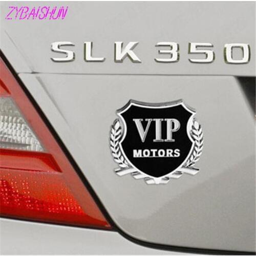3D metal VIP MOTORS emblem car Stickers 2 pcs for Ford Focus Fusion Escort Kuga Ecosport Fiesta Falcon EDGE/Explorer/EXPEDITION
