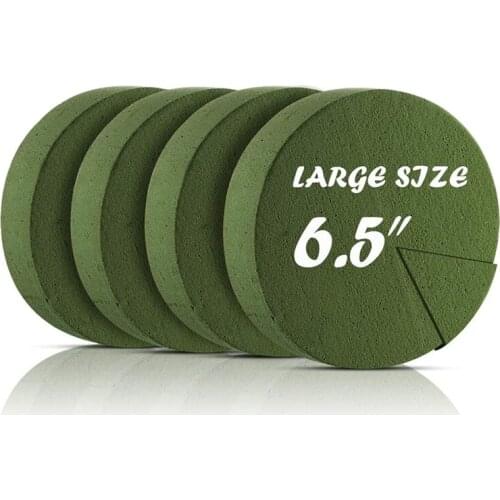 4Pcs Flower Foam Blocks,6.5Inch Round Dry Floral Foam for Artificial Flowers,for Wedding Aisle Flowers,Party Decoration