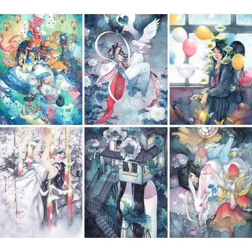 5D DIY Diamond Embroidery "weird Illustration" Rhinestones Exquisite Home Art Decorative Painting Decorations Can Be Customized