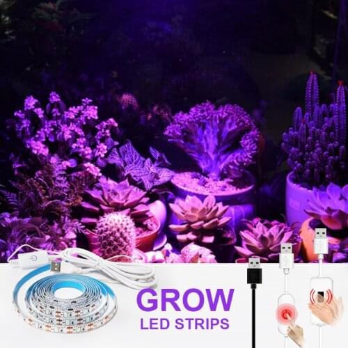 5V Grow Light SMD2835 Full Spectrum Light Indoor Growing Lamps Lamp USB Grow LED Strips For plant PhytoTape Led Flower Aquarium