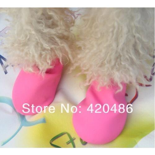 8pcs/lot Pet Dog Shoes pet shoes Prevent slippery rain dog shoes rain-proof skidproof Free Shipping