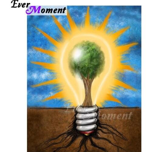 Ever Moment Diamond Painting Bulb Root Picture Of Rhinestone 5D DIY Mosaic Full Square Drill Diamond Embroidery Home ASF1657