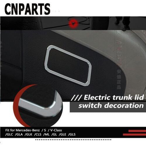CNPARTS For Mercedes W205 E GLK CLS ML GL GLC CLA GLE GLS C Class AMG Auto Car Stickers Rear Tunk Electronic Button Light Frame