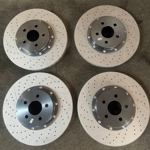 Dicase high quality oem brake disc drilled and slotted 360x36mm with gray center hat for Mercedes-benz cl55 2004 years