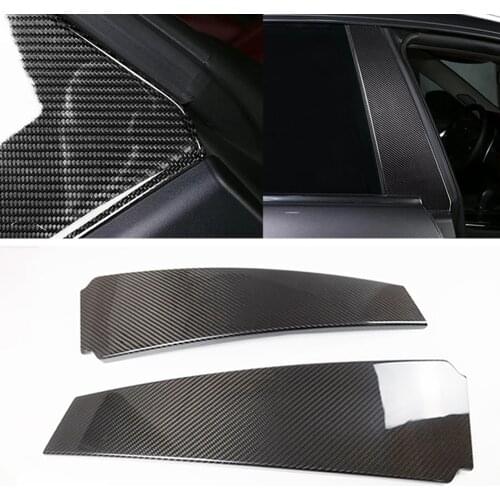 For Maserati Ghibli 2014-2021 Car True Carbon Fiber Car Window B C Pillars Auto Stickers Trim Covers Car Styling