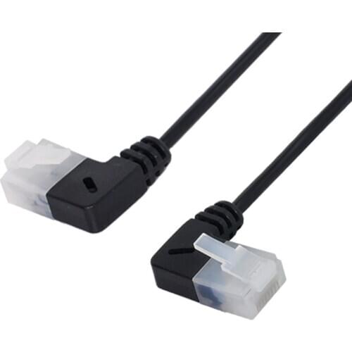 CY Ultra Slim Cat6 Ethernet Cable RJ45 Angled UTP Network Cable Patch Cord 90 Degree Cat6a Lan Cables for Laptop Router TV BOX
