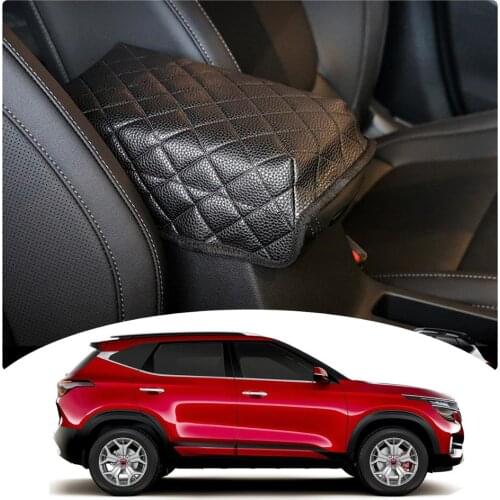 LFOTPP Car Armrest Box Cover For Celtos/Seltos 2020 Central Control Armrest Container Pad Auto Interior Accessories Black