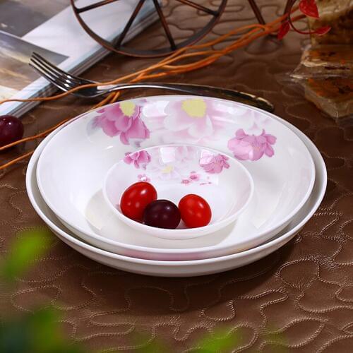 Littoral florid ceramic disc household bone china dish ashet scodella fruit disc