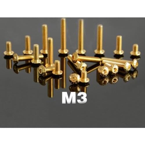 M3 Allen screws inner Hex Socket screw bolt Semi-round head Black nickel plating 5mm-30mm length