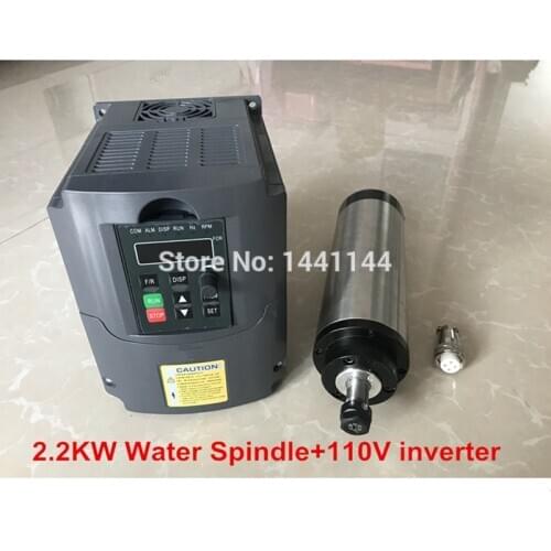 CNC Spindle 2.2KW Water Cooled Spindle Motor Milling Machine Router Tools +220V/110V Inverter