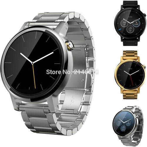 Stainless Steel Butterfly Buckle Watch Band - 18mm, 20mm, 22mm Lug Replacement For LG/Fossil Q Founder Smart watch Strap