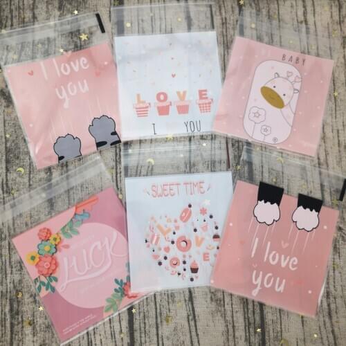 Self Adhesive OPP Bags Candy Cookie Soap Bags Flower Plastic Bag Wedding Decoration Gift Packaging Bag Christmas Party Supplies